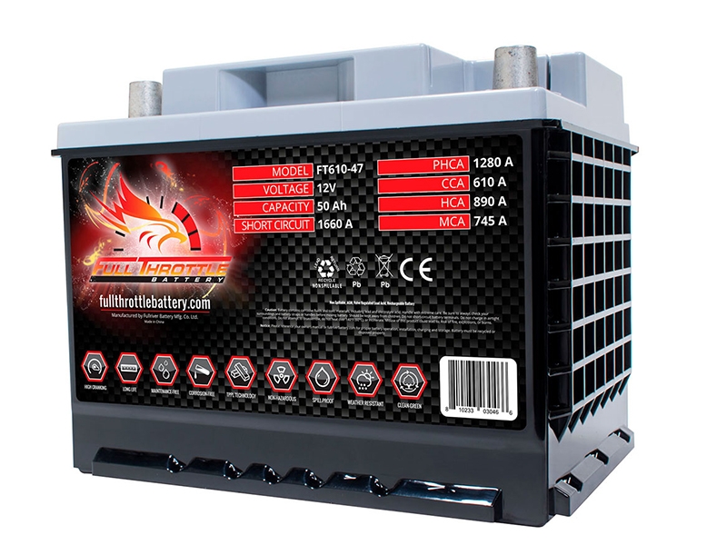 Full Throttle FT610-47 AGM High Performance Battery (50Ah